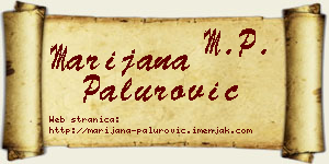 Marijana Palurović vizit kartica